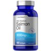 Horbäach Wild Alaskan Salmon Fish Oil | 180 Softgel Capsules | Gluten Free, Non-GMO | High Potency | Excellent Source of Omega-3 Fatty Acids EPA and DHA