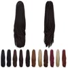 SYXLCYGG Dark Brown Clip in Ponytail Yaki Straight Claw Clip Ponytails 22" 5.5 OZ Synthetic Fake Hair pieces For Women Like Real Hair Fluffy¬ Tangled