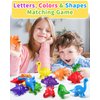 26PCS Dinosaur Alphabet Learning Toys for Toddlers 2-4, Montessori Educational Toys Gifts for 2 3 4 Year Old Boy Girl, Preschool Learning Activities Toys for Kids 3-5, Double Sided ABC Matching Game