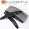 Canvalite 40 PCS Nail File 100/180 Grit Peel and Stick Nail Files Replaceable Emery Boards Reusable Nail File for Acrylic Nails Professional for DIY Salon Use