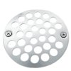 Westbrass D3192-26 4" OD Brass Shower Strainer Grid Drain Cover, 1-Pack, Polished Chrome