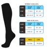 Aoliks Black Compression Socks for Women & Men 15-20 mmHg - Best Support for Nurses,Running,Hiking(L/XL)