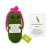 KALAWALK Funny Crochet Pickles 1 Pcs with Affirmations Cards for Inspirational Novelty Good Luck Gift and Party Decorations (KK-CKD04- REDCUM)