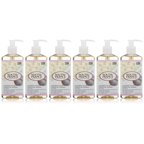 South of France Soothing Lavender Fields Hand Wash, Gluten Free, Cruelty Free, 8 Ounce (Pack of 3)