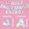 Big Sagittarius Energy Banner, Iridescent Foil Banner for Sagittarius Season Nov/Dec Birthday Party Decor,Sagittarius Season Decor, Astrology Party Supplies