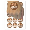 Woof Dog Paw Prints Fun Text Temporary Tattoo Water Resistant Fake Body Art Set Collection - 15 2" Tattoos (1 Sheet)