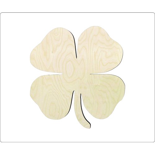 DIY 6 inch 4 Leaf clover cutout, four leaf clover shape, St. Patrick's day craft wood cutout unfinished sanded