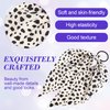 Mxxipp 2pcs Spotted Pattern Hair Band for Women, Non-Slip Rabbit Bunny Ear Bow Hair Tie Ropes, Bowknot Elastic Ponytail Holder Hair Scrunchies Accessories for Curly Straight Thin Thick Fine Hair