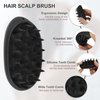 VOCOSTE Scalp Massager, Silicone Scalp Scrubber, Women's Scalp Brush Shower, Hair Massager for Deep Clean Hair, Wet and Dry Use for Dandruff Scrubber, Black