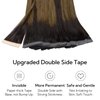 HOTBANANA Tape in Hair Extensions, 22 Inch 20pcs 50g Balayage Dark Brown Mixed Chestnut Brown Tape in Hair Extensions Human Hair Tape Hair Extensions Straight Remy Human Hair Tape in Extensions