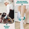 Sureio 3 Pairs Donning Gloves for Compression Stockings Gloves Compression Socks Gloves for Donning Gripping Compression Wear