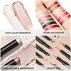 FOCALLURE (2 Pcs 2 in 1 Eyeshadow and Eyeliner Pen,Waterproof Eye Shadow Pencil,Hypoallergenic Eyeshadow,Highlighter Eye Liner,Multi-Dimensional eyes Look,Twilight