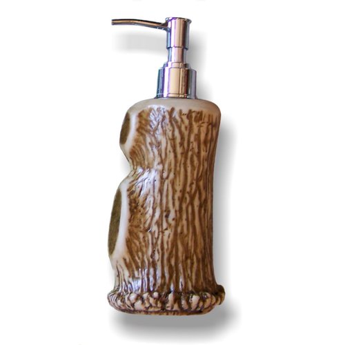 Mountain Mike's Reproductions Antler Liquid Pump Dispenser - Deer Soap Dispenser Bathroom - Liquid Soap and Shampoo Bottle Container - Home Decor Bathroom Storage - Dispenser Bottle for All Liquids