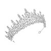 WOVOWOVO Silver Tiara and Crown for Women Bride Wedding Princess Queen Crowns Crystal Hair Accessories Pageant Party Prom Birthday Gifts