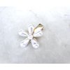 Generic Gold metal white pearl flower alligator hair clip fine thin hair