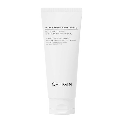 CELIGIN RADIANT FOAM CLEANSER-Facial cleanser for sensitive skin, Low PH, Comfortable cleansing without irritation, Hyaluronic Acid, Face wash, Bio Cosmetics, Korean Skincare, (150g / 5.29 oz)