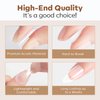 modelones Short Almond Nail Tips, Pre-shaped Full Cover Fake Nails Soft Gel Acrylic Nail Tips Nail Extension False Gel x Nail Kit 216PCS 12Sizes