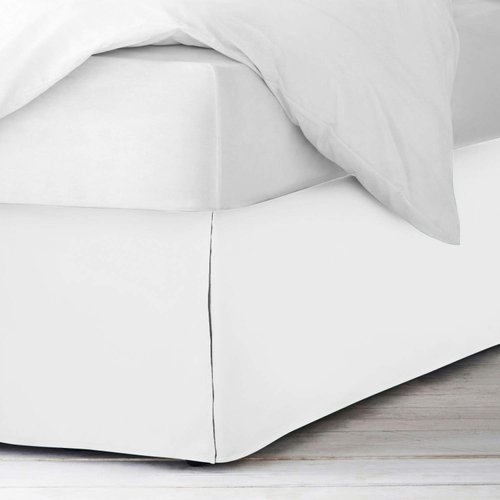 Nestl White Full Bed Skirt - Full Size Bed Skirt 14 Inch Drop - Brushed Microfiber Bed Skirts - Hotel Quality Pleated Bed Skirt - Shrinkage & Fade Resistant