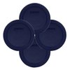 Pyrex Blue 2 Cup Round Storage Cover #7200-PC for Glass Bowls 4-Pack