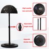 Wig Stand 1PC Adjustable Height Portable Wig Holder Stands Non-Slip Wig Head Holders Sturdy Plastic Wig Head Stand for Multiple Wigs and Hats Styling Drying Display (Black)
