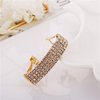 Xiwstar 2Pcs Fashion Rhinestone Hair Clip Ponytail Holder Sparkly Semicircle Metal Spring Hair Clips Barrette Accessories for Women Girls Hair Jewelry