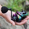 Sougayilang Baitcasting Reels - Colorful Fishing Reel, High Speed Baitcaster with 9+1 Ball Bearings, Gear Ratio 8.0:1, Magnetic Brake System Power Handle Casting Reels -Left Handed-Colorful