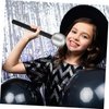 NUOBESTY Kids Microphone 6Pcs Glittered Silver Microphone Pretend Toy Microphone Fake Mic Accessory for or Costume Prop Birthday Party Favors Microphone Prop