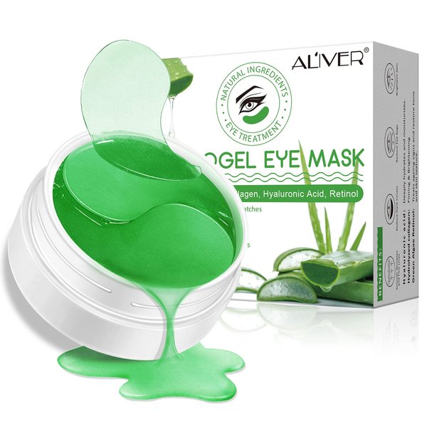 sefudun Aloe Veoe Eye Patches,Hydrogel Under Eye Masks for Dark Circles,Anti Wrinkle Treatment,Under Eye Gel Pads,Eye Mask for Puffy Eyes, Skincare,Hydrating | 60 Pieces/30 Pairs
