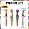24pcs Metal Cribbage Pegs, Cribbage Board Pegs Fit 1/8 Holes Traditional Crib Board Pins Tapered Design Cribbage Board Game Accessories (4 Colors)