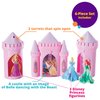 DecoSet® Disney Princess Happily Ever After Birthday Cake Topper, 6-Piece Cake Decorations, Includes Castle with Moveable Turrets, Cinderella, Ariel and Rapunzel Figurines