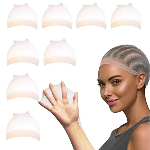 HD Wig Cap 8PCS Invisible and Sheer Breathable Hair Net for Wig Ultra-Thin Stretchy Stocking Caps...