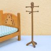 LOGOFUN Dollhouse Black Hat and Coat Rack Stand Mini Clothes Rack 1:12 Scale Vintage Hat Stand Miniature Clothes Hanger for Dollhouse Accessories