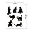 WIRESTER Temporary Tattoo Stickers for Girls Boys Kids Adults, Fake Tattoos on Face Hand Neck Wrist Party Favor Body Art, Tattoo Sheet 6 x 7.87 inch - Black Cats With Knife