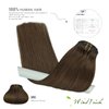 WindTouch Clip in Hair Extensions Real Human Hair #4 Medium Brown 12Inch 70g Human Hair Clip in Extensions Soft & Natural Straight Brown Hair Extensions for Women