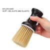 Neck Hair Cutting Duster Brush, Soft Barber Neck Duster Brush with Powder Storage, Hair Sweep Brush for Neck Shoulder, Hair Brush Barber Cleaning Hairbrush Hair Sweep Styling Tool(Black)
