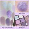FLYEEO Purple Silver White Pink Tan Grape Matte Shimmer Eyeshadow Palette for Eye Makeup,High Pigmented Eye Shadow make up Powder Palet de sombras de ojos