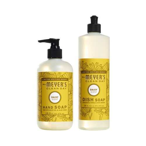 MRS. MEYER'S CLEAN DAY Variety, 1 Mrs. Meyer's Liquid Hand Soap, 12.5 OZ, 1 Mrs. Meyer's Liquid Dish Soap, 16 OZ, 1 CT (Daisy)