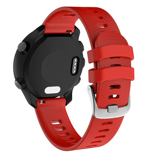 ISABAKE Watch Band for Garmin Forerunner 245/245 Music/Forerunner 645/645 Music,Compatible with Garmin Vivoactive 3 /Venu Sq/Vivomove HR，20mm Soft Silicone Replacement Wristbands (Red)