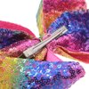 Rainbow Sequin Hair Bows (8 Inches): Glitter Alligator Clips and Pins for Girls, Toddlers, Women - Perfect for Pride and Festivities
