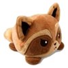 TeeTurtle - The Original Reversible Raccoon Plushie - Brown - Cute Sensory Fidget Stuffed Animals That Show Your Mood