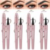 Microblading Eyebrow Pen - Magic 4-Tip Eyebrow Pencil for Women - Natural-Looking, Hair-Like Defined Brows with Microblade Pen (BLACK COLOR)