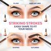 Stylia Eyebrow Pencil Black, Waterproof Eye Brow Pencils for Women Black, Microblading Eyebrow Pencil, Black Eyeliner Pencil, Brow Pencil Set (12PC Black)