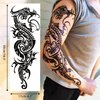 CUTELIILI Halloween Full arm temporary tattoo,12sheets (L19“xW7”) Sleeve Tattoos temporary, Demon Fake Tattoos That Look Real, Tiger Dragon Koi Evil Eyes