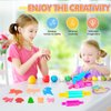 Dough Tool Sets for Kids Toddlers,Cute Dough Accessories with Rolling Pin Dough Mat Storage Box,Party Pack Dough Toys for Kids Age 3-5 4-8,Educational Toys Gift for Birthday Christmas Boys Girls