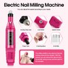 COSCELIA Acrylic Nail Kit with Everything Professional Nail Kit Acrylic Set with Drill Nude Acrylic Powder and 6PC Gel Nail Polish Top Base Coat Glitter Decorations Tips Nail Supplies for Beginners