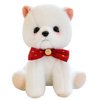 DiSiMi Soft and Comfortable Squat Plush Dog Stuffed Animal Puppy Toy, You Can Embrace The Cute Dog Wearing A Bow Tie,Dog Theme Party Favorite Birthday Children'S Room Family Decoration Companion Gift