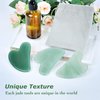 Desnice Gua Sha Facial Tools, Natural Jade Stone Guasha Tool, GUA SHA Scraping Massage Tool for Face and Body Massage, SPA Acupuncture Therapy Trigger Point Treatment with Travel Pouch