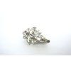 Small clear crystal cluster alligator hair clip for fine thin hair