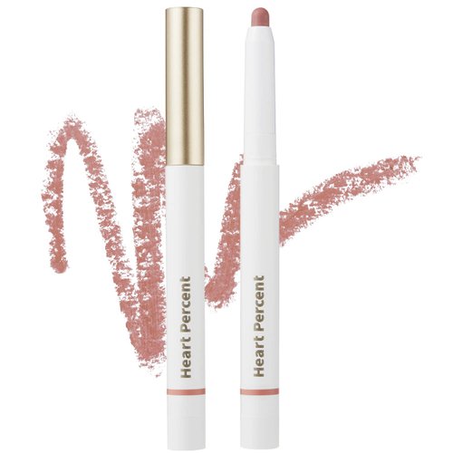 Heart Percent Dote On Mood Lip Pencil, Long-Lasting Creamy Lip Crayon Smooth Color Liner Retractable Lipstick Pencil 0.8g, 13. Bare Lips