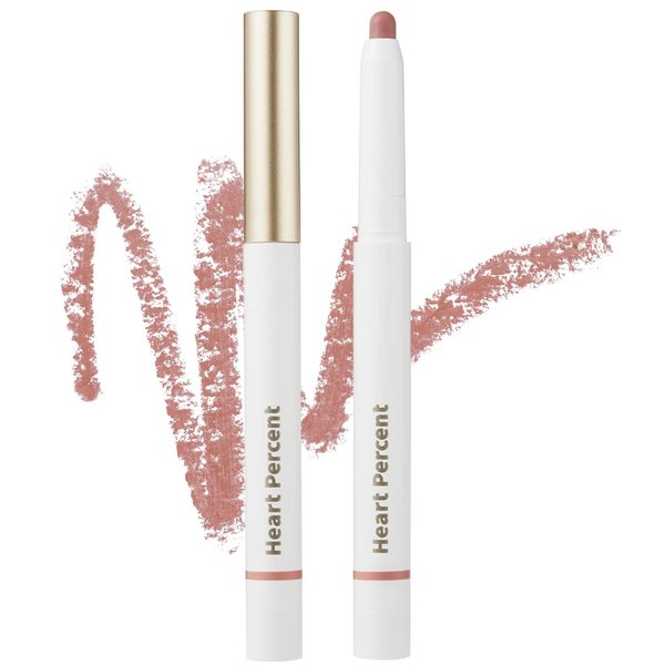 Heart Percent Dote On Mood Lip Pencil, Long-Lasting Creamy Lip Crayon Smooth Color Liner Retractable Lipstick Pencil 0.8g, 13. Bare Lips
